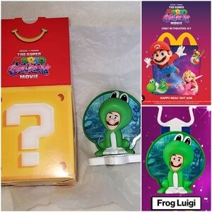 NEW - Super Mario Frog Luigi - Happy Meal Toy #2 - New in Box NIB